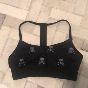 Skull sports bra